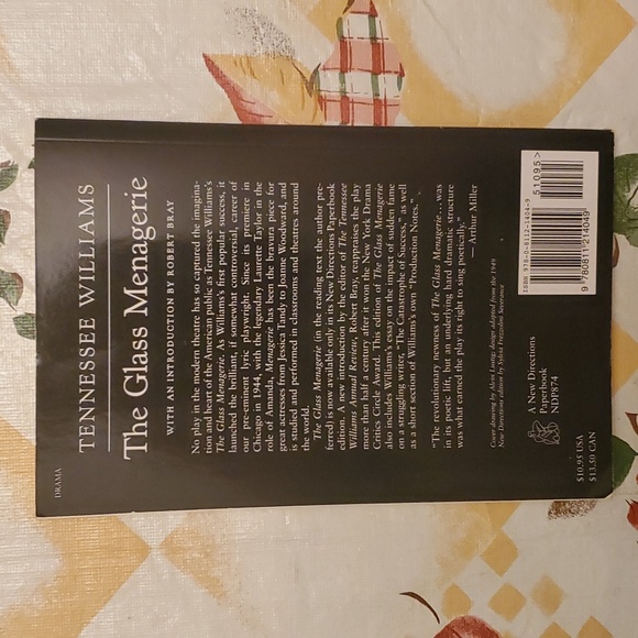 2/$8 🎭 The Glass Menagerie Tennesee Williams 📚 paperback book - Picture 2 of 9